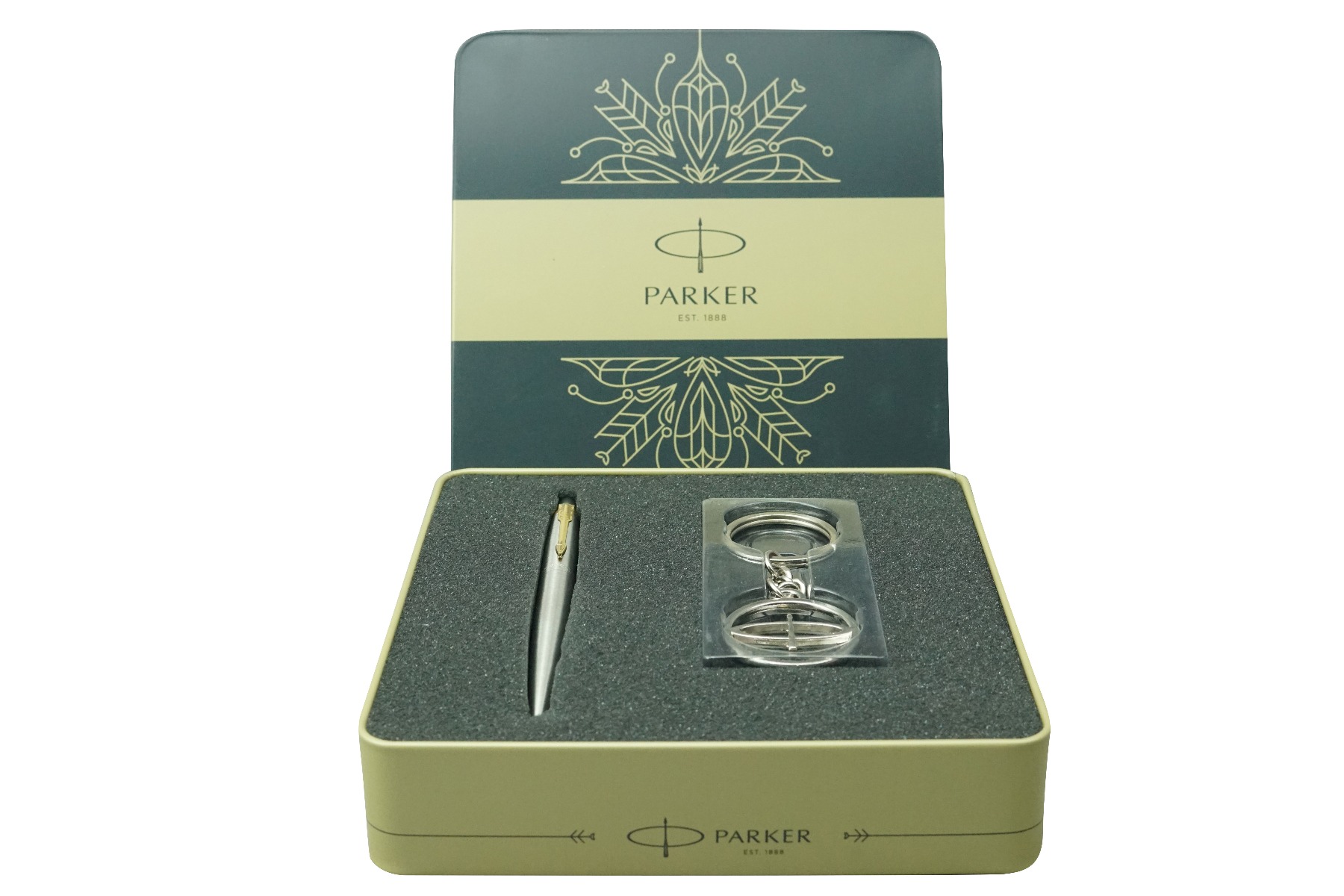 Parker Frontier Fountain Pen, Refillable, Chrome Trim, Gold Nib, Matte  Black with Free Card Holder (1 Count, Ink - Blue), Perfect for Gifting,  Premium Pen for Writers : Amazon.in: Office Products