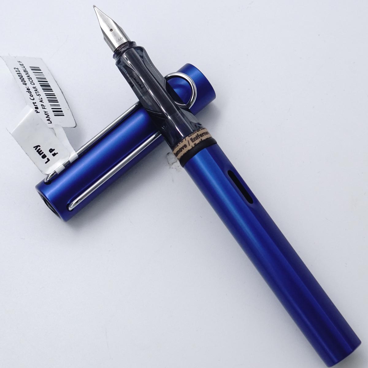 Lamy 312 AL Star Ocean Blue Color Body Sliver Clip Fine Nib Converter Type Fountain Pen  SKU 25261