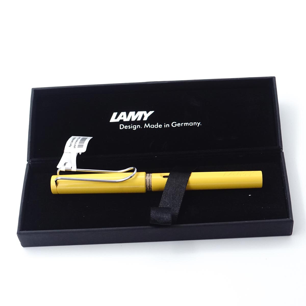 Lamy 220 Safari Yellow Color Body With Sliver Clip Broad Nib Converter Type Fountain Pen  SKU 25288