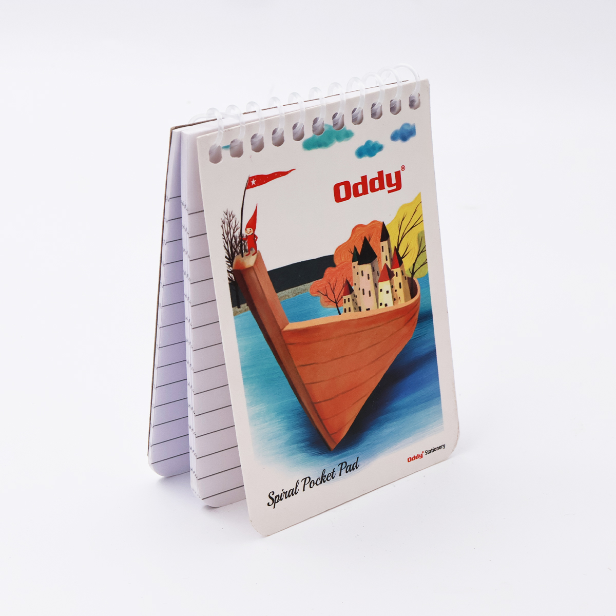 Oddy SPP02 80 Page Boat House Fancy Spiral Pocket Note Book  SKU 25885